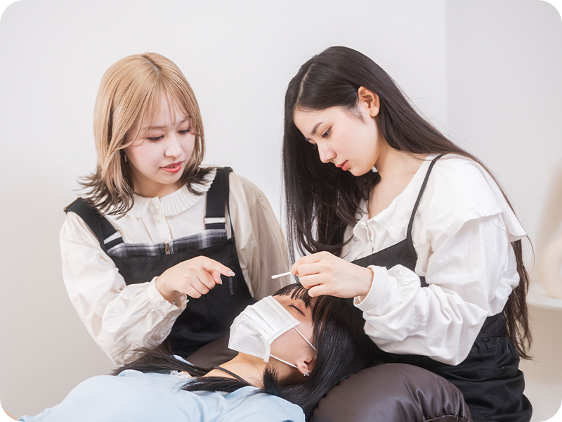 まつげパーマ施術練習