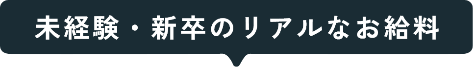 未経験・新卒のリアルなお給料